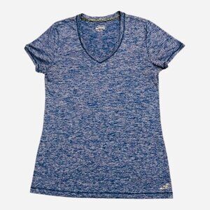 BCG Tru Wick Women's Workout Short Sleeve V-Neck T-Shirt Blue Size M